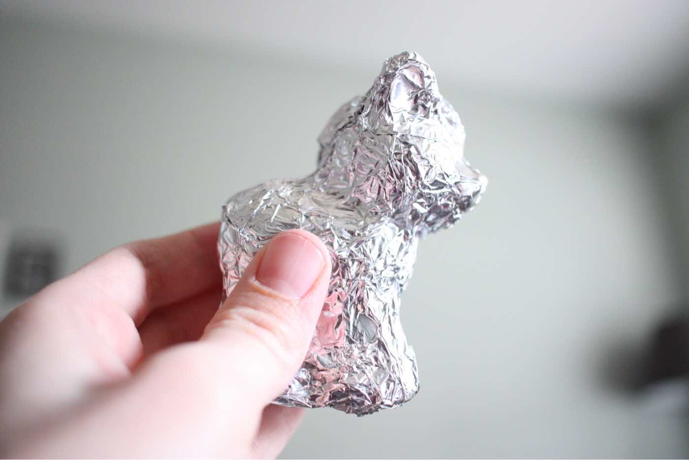 Foil wrapped toys - a simple activity to give old toys new life